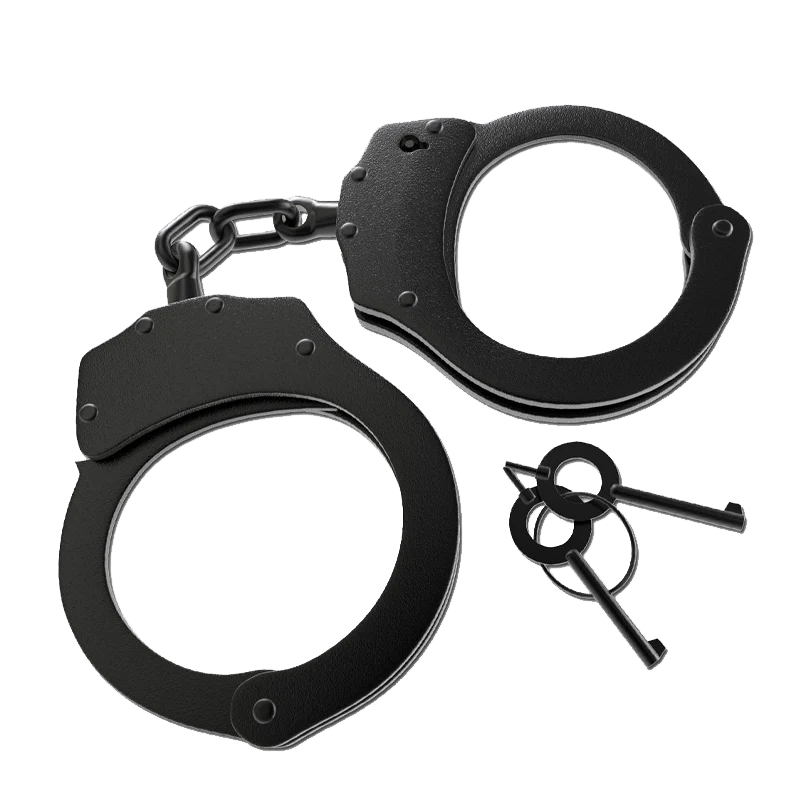 Official Police Style Black Handcuffs