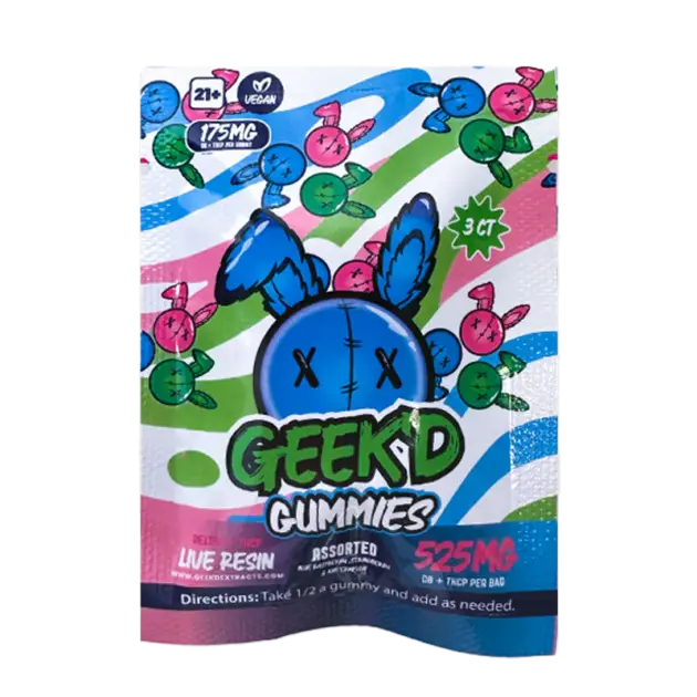 Geek’d Extracts Delta-8 + THC-P 525mg Gummies
