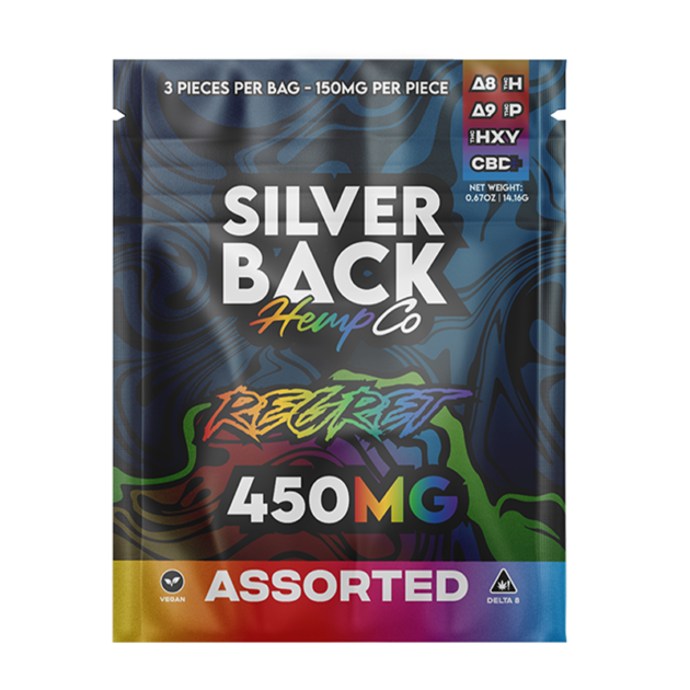 Silverback Hemp Co - REGRET Gummies - Assorted Flavors 3-Pack (450mg Total)