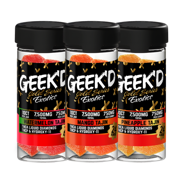 Geek'd Extracts Gold Series Exotics – Tajín Gummies - 7500mg