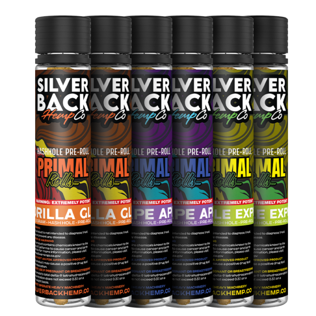 Silverback Hemp Co: PRIMAL ROLLS - PRIMAL PACK - 6 x 1.5g