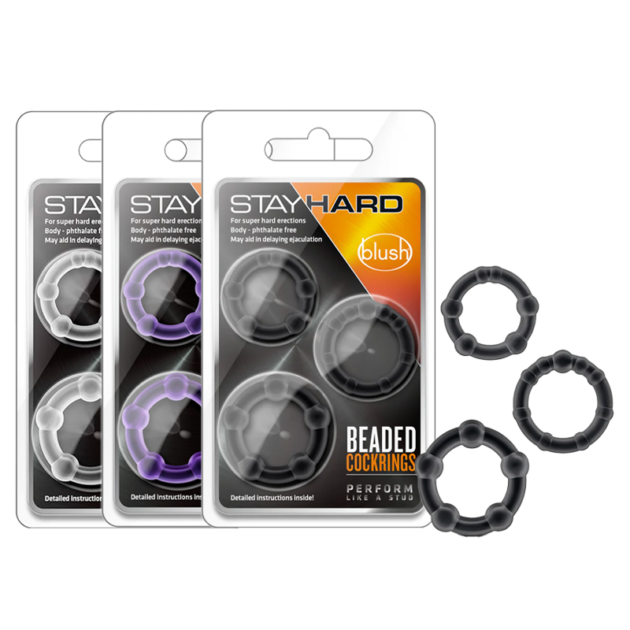 Blush - Stay Hard Beaded Cock Rings