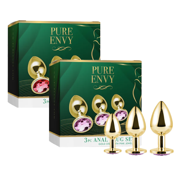 Pure Envy - Gold Plated Anal Plug Set