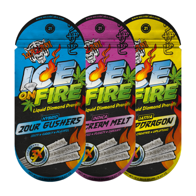 Wazabi - Ice on Fire - THCA - Pre-rolls - 3x2g