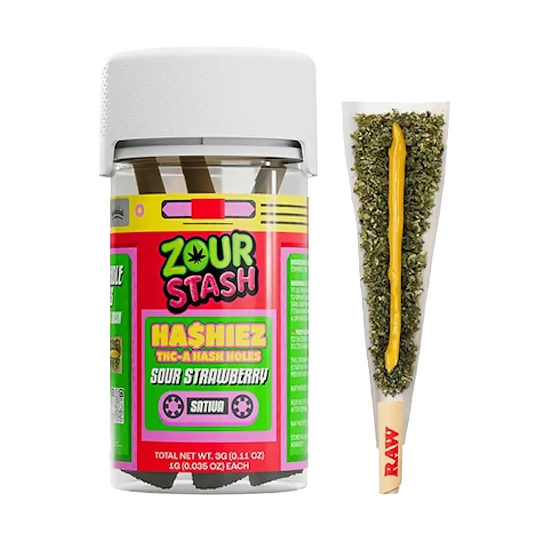 Zour Stash - Hashiez - THCA Hash Hole Pre-Rolls - 3ct - Image 3